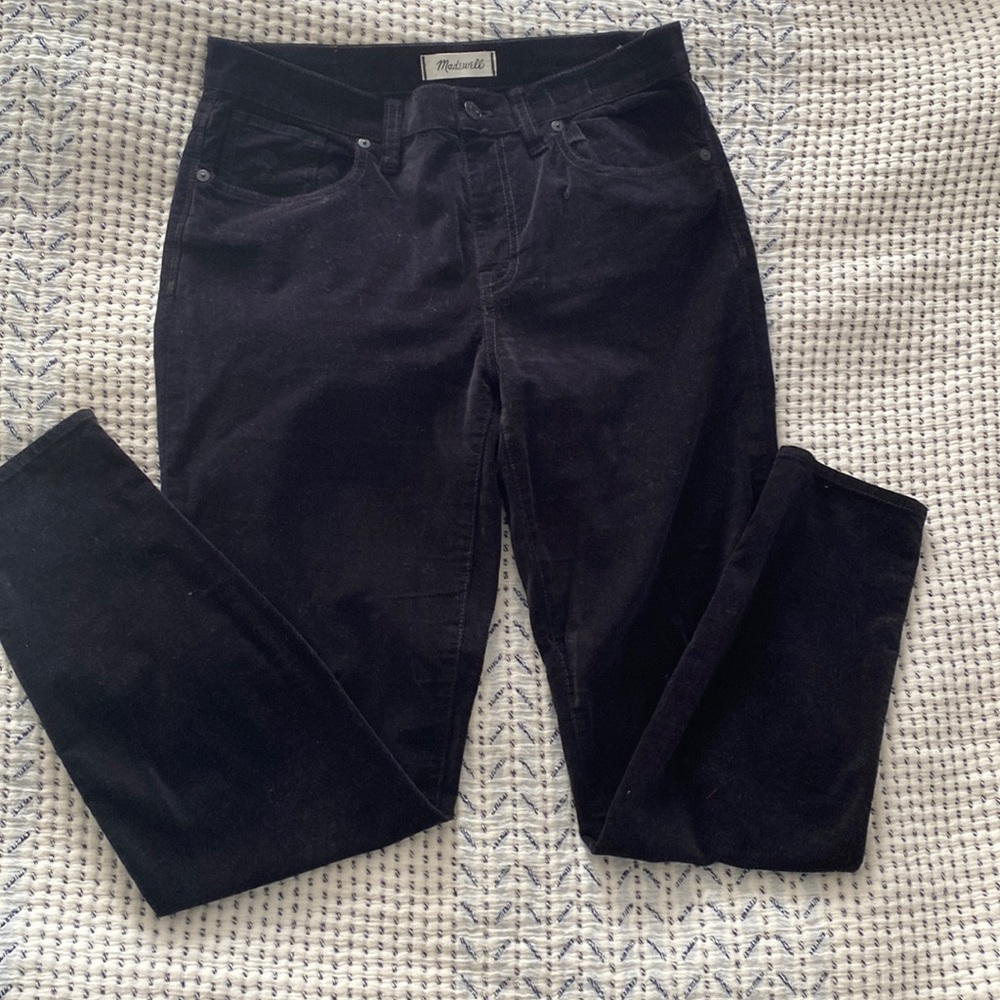 Madewell velour skinny jeans
